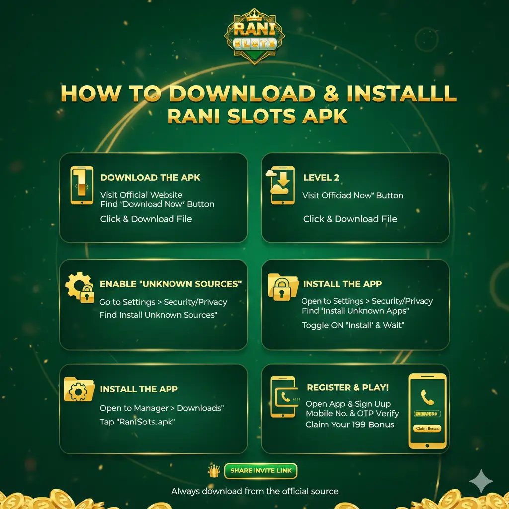 How to Download & Install Rani Slots APK