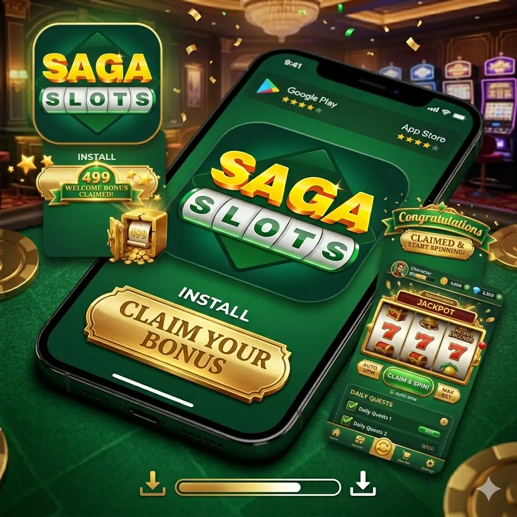download saga slots game and claim your 499 free welcome bonus