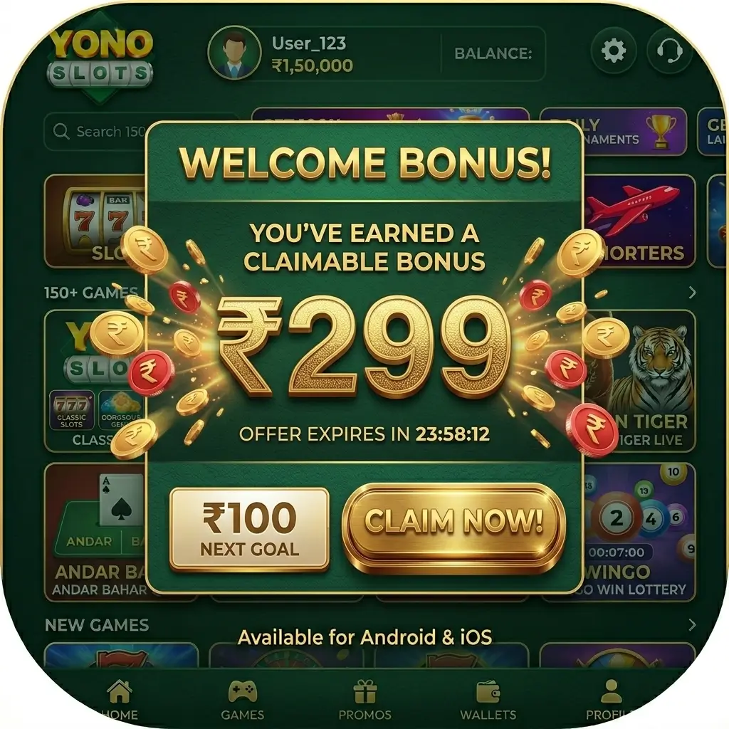 yono slots game download and claim your welcome bonus