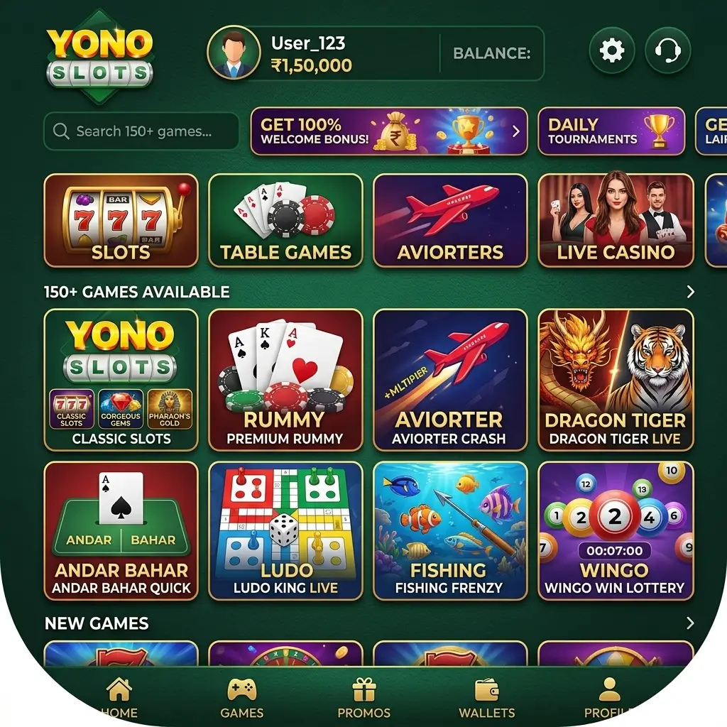 yono slots game interface